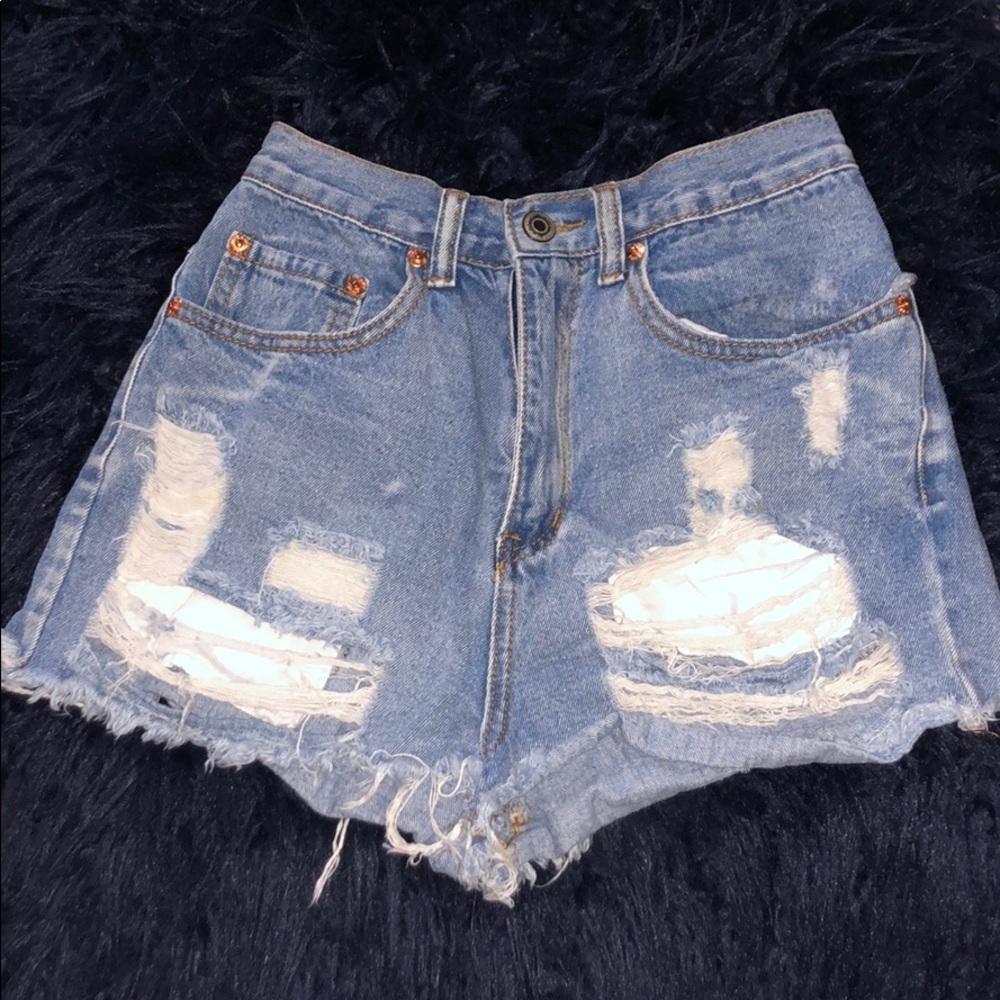 High Waisted Denim Shorts